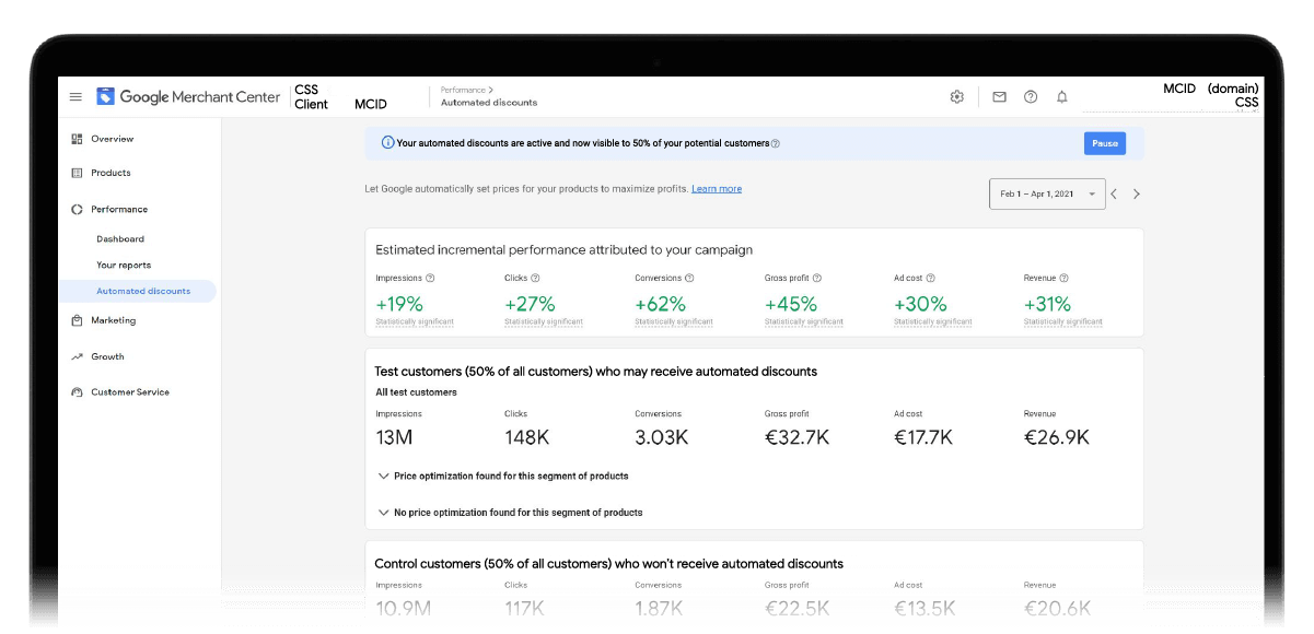 CSP Google Account Repricing Reporting