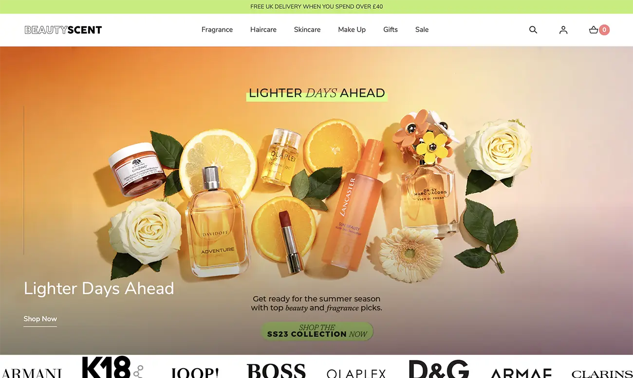 CSP Commerce Shopify example beauty scent